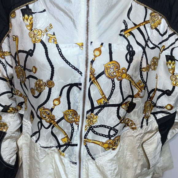 Active Frontier Vintage Stylish Black & White Women's Windbreaker Jacket Size L - Picture 2 of 8